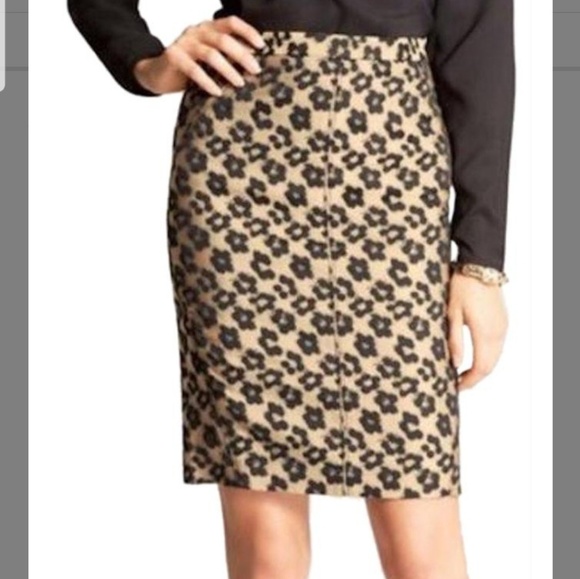 NWOT Ann Taylor Pencil Leopard Maven Jaquard Ski - Picture 2 of 6